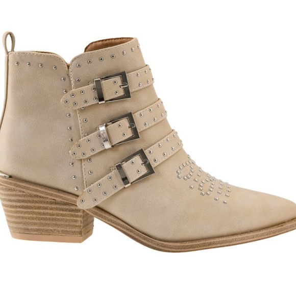 Corky’s Amazing Studded Ankle Booties in Sand color Size 9 with a 2 inch heel - Picture 2 of 6